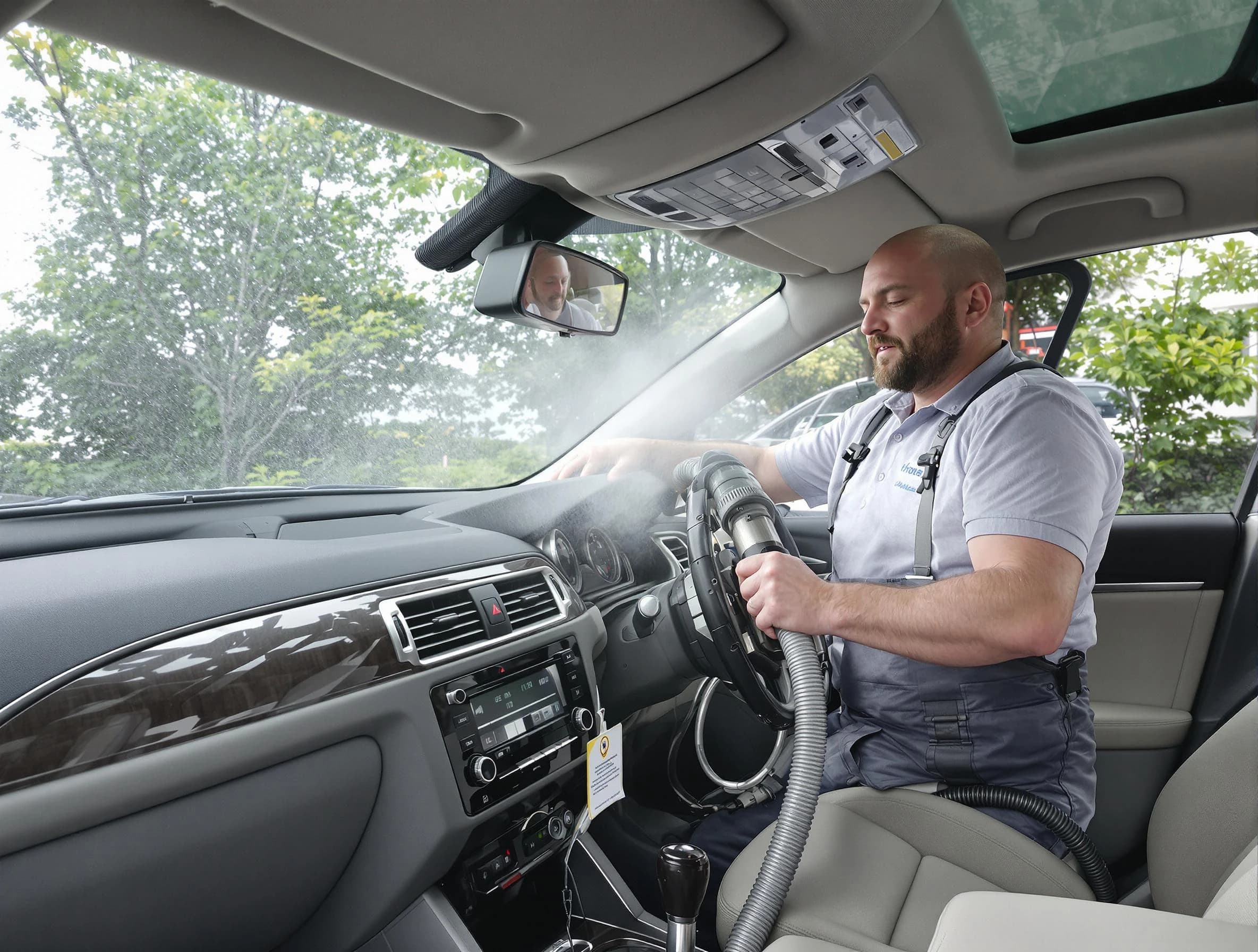 Allison Park Air Duct Cleaning specialist performing professional car duct cleaning in Allison Park