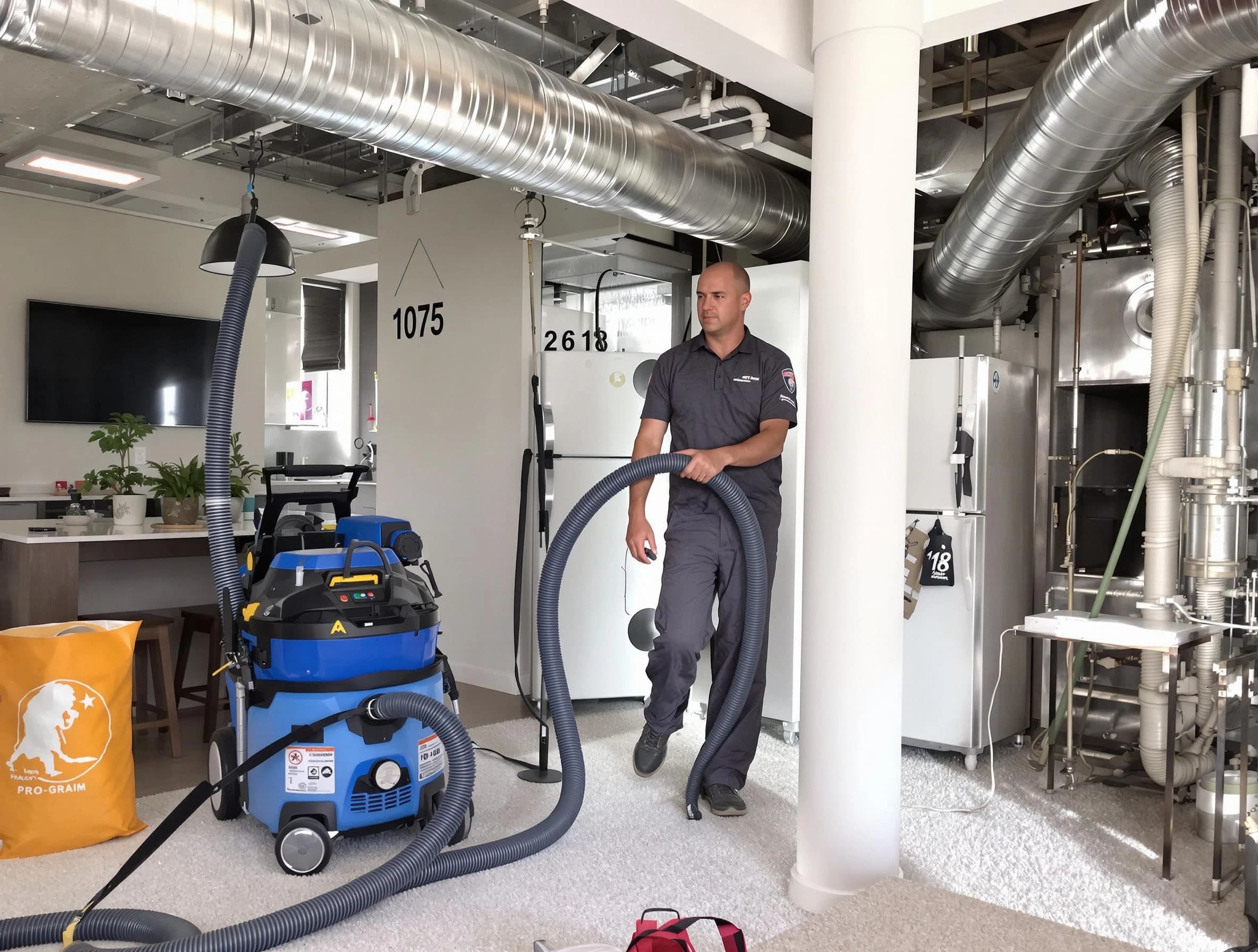 Allison Park Air Duct Cleaning expert performing detailed indoor duct cleaning for improved air quality in Allison Park