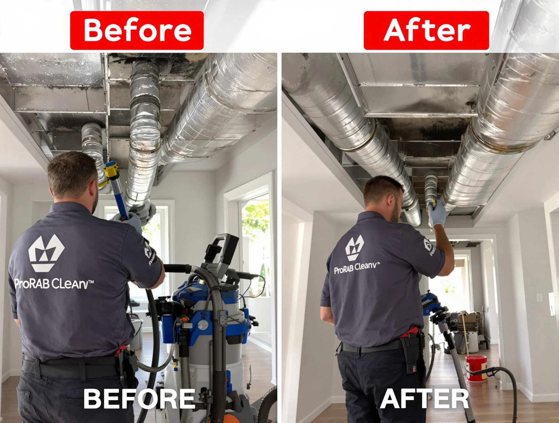 Allison Park Air Duct Cleaning expert performing thorough residential duct cleaning in a Allison Park home